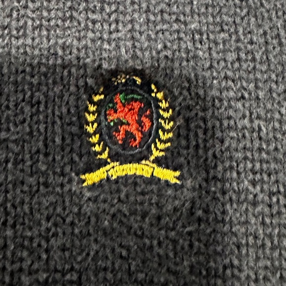 VTG 90s Tommy Hilfiger Navy Crew Neck Heavy Cotton Pullover Sweater Men's Sz XL. - Picture 6 of 14